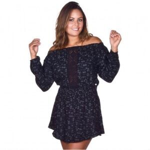 Rip Curl Black Floral Mini Dress